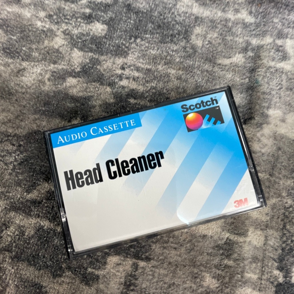 Scotch 3M Audio Cassette Head Cleaner Tape with‎ Case Vintage Maintenance